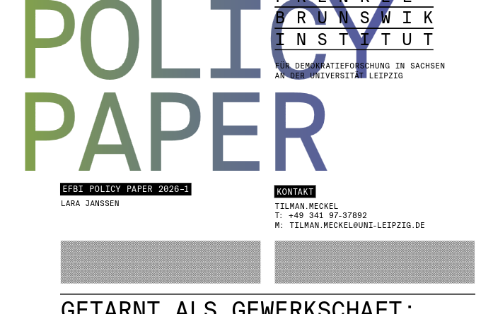 EFBI Policy Paper 2026-1: Getarnt als Gewerkschaft. Die Entwertungsgewerkschaften der extremen Rechten in Europa